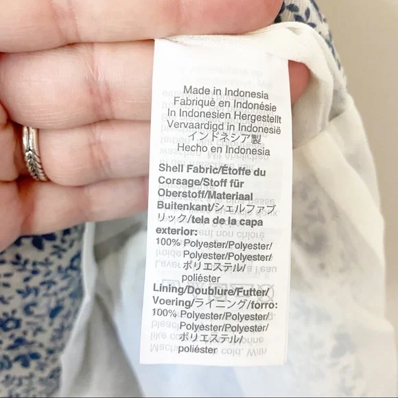 Madewell Ruffle Sleeve Georgette Peplum Top Floral Vintage Parchment XXS NWT - Picture 10 of 12